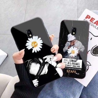 Ốp điện thoại tráng kính cường lực in hình hoa cúc GD cho SAMSUNG GALAXY J2 PRIME J3 2016 J3PRO J3 2018 J4 2018 J4PLUS