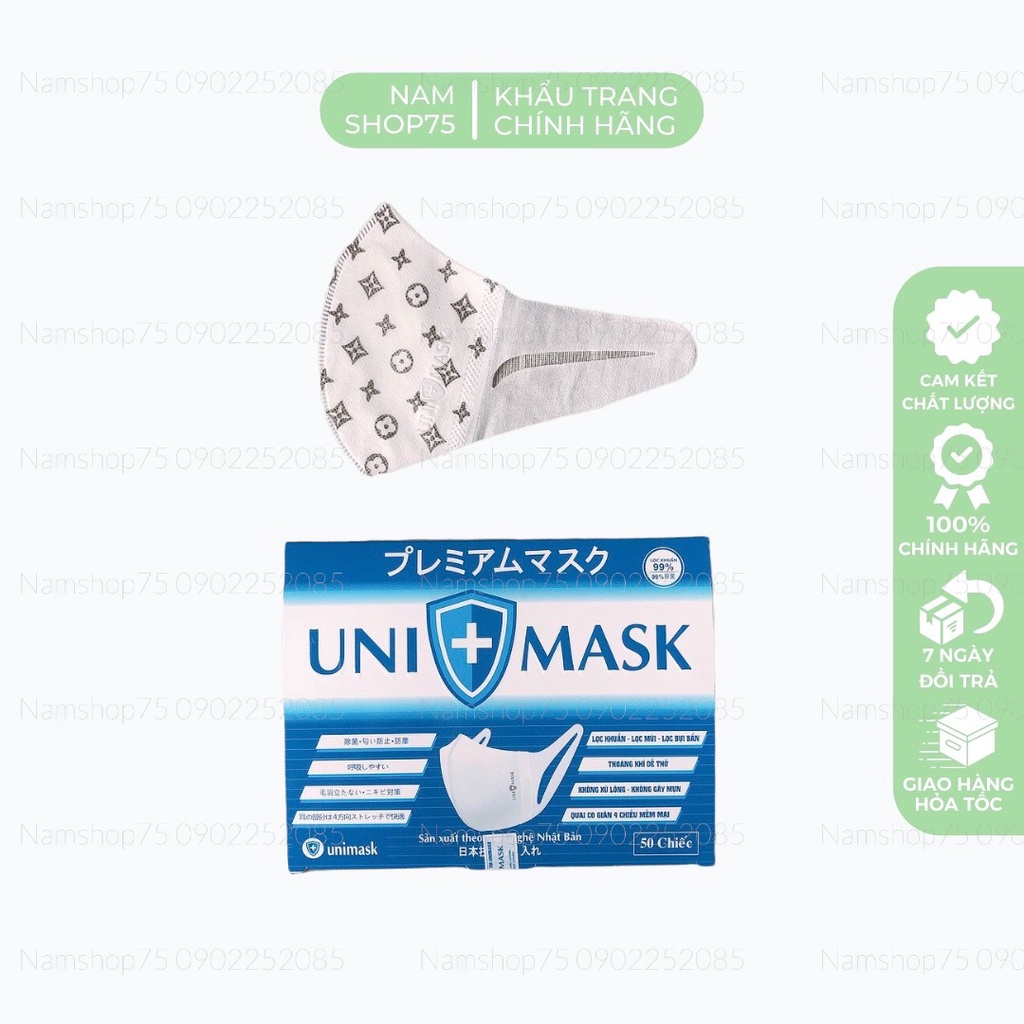 [CÓ SẴN] Hộp 50 Chiếc Khẩu Trang Y Tế 3D Mask Chính Hãng In Hình From Nhỏ Dành Cho Người Lớn Kháng Khuẩn, Chống Bụi Mịn