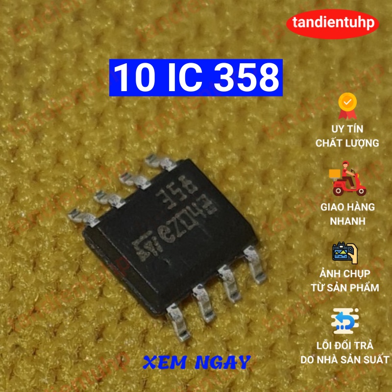 10 CHIẾC IC 358, 4558 KHUẾCH ĐẠI KÉP HÀNG MỚI 100%