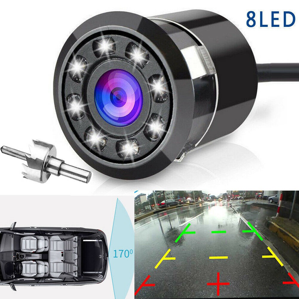 Camera Lùi Dành Cho Ô Tô Chống Nước 8 LED Tròn