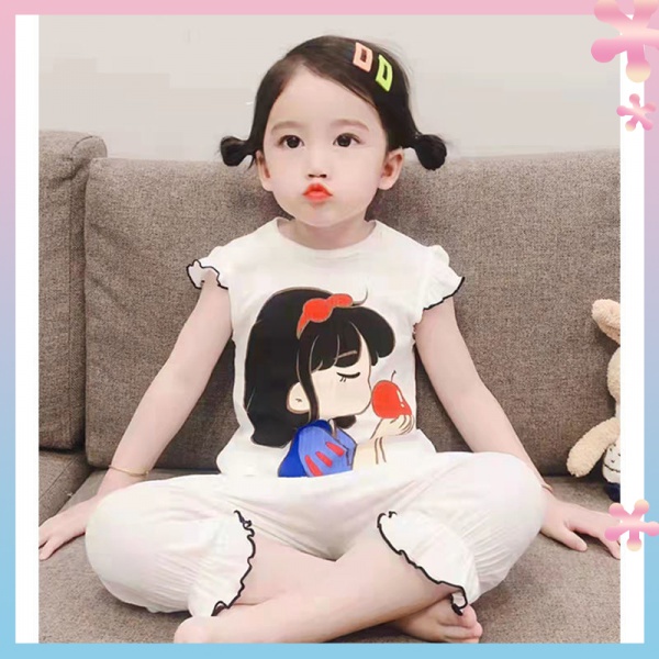 Bộ Đồ Ngủ Bằng Lụa Mát Mỏng Thời Trang Mùa Hè Mới Dành Cho Bé Gái