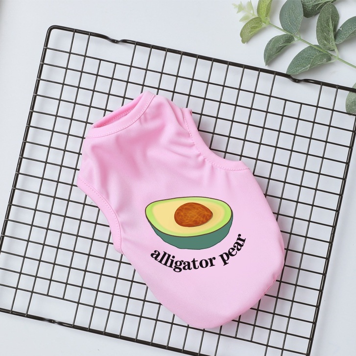 ÁO THUN COTTON HÌNH TRÁI BƠ CHO CHÓ MÈO