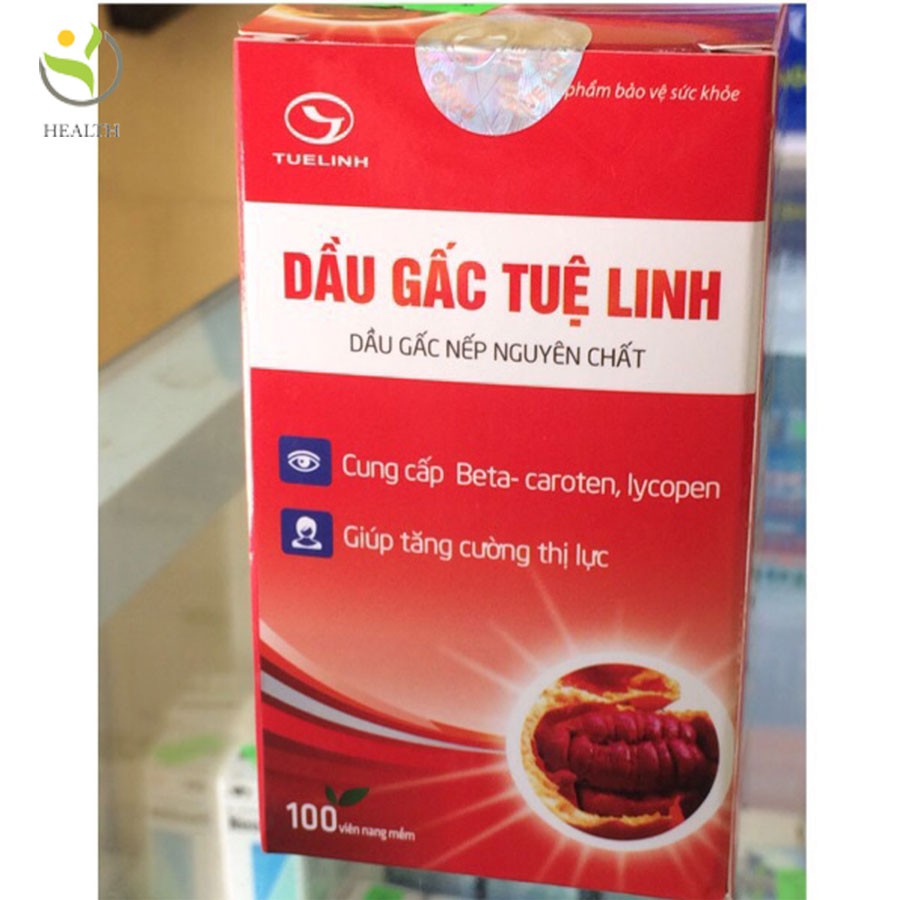 Dầu Gấc Tuệ Linh hỗ trợ bảo vệ sức khỏe đôi mắt tăng cường thị lực Hộp 60 Viên - Healthy Pharmacy