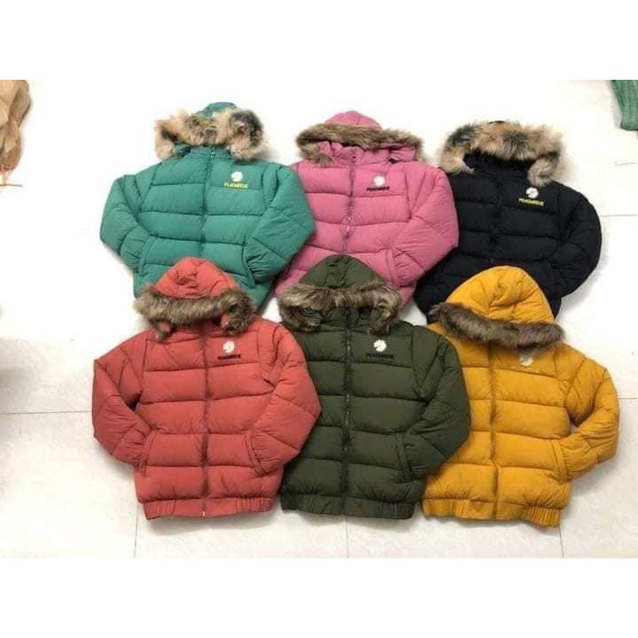 ÁO KHOÁC PHAO NỮ , ÁO PHAO MŨ LÔNG HOA CÚC CHẤT PHAO SIÊU MỀM MỊN, SIZE 40-62kg-HTC_ | BigBuy360 - bigbuy360.vn