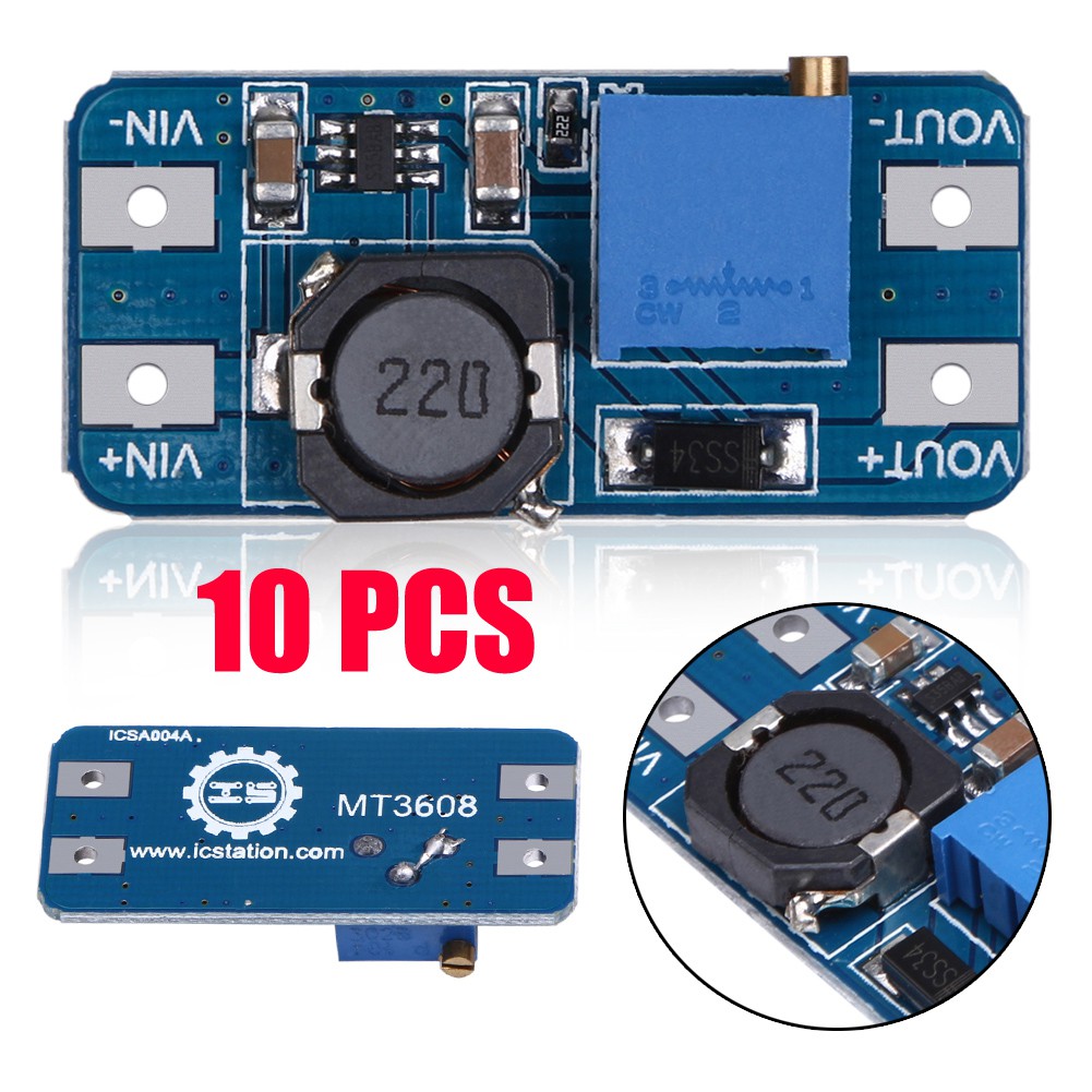 Set 10 mô đun tăng áp MT3608 2A DC-DC chuyên dụng cho Arduino