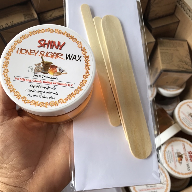 Combo Wax Sáp Tẩy Lông và Mỡ Trăn Triệt Lông Tận Gốc Shiny( Tặng kèm 1 tinh dầu, 50 giấy và 2 que gạt)