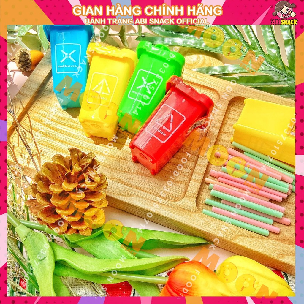 Kẹo tăm lạnh thùng rác loại nhỏ/to độc lạ dễ thương-đồ ăn vặt bánh kẹo