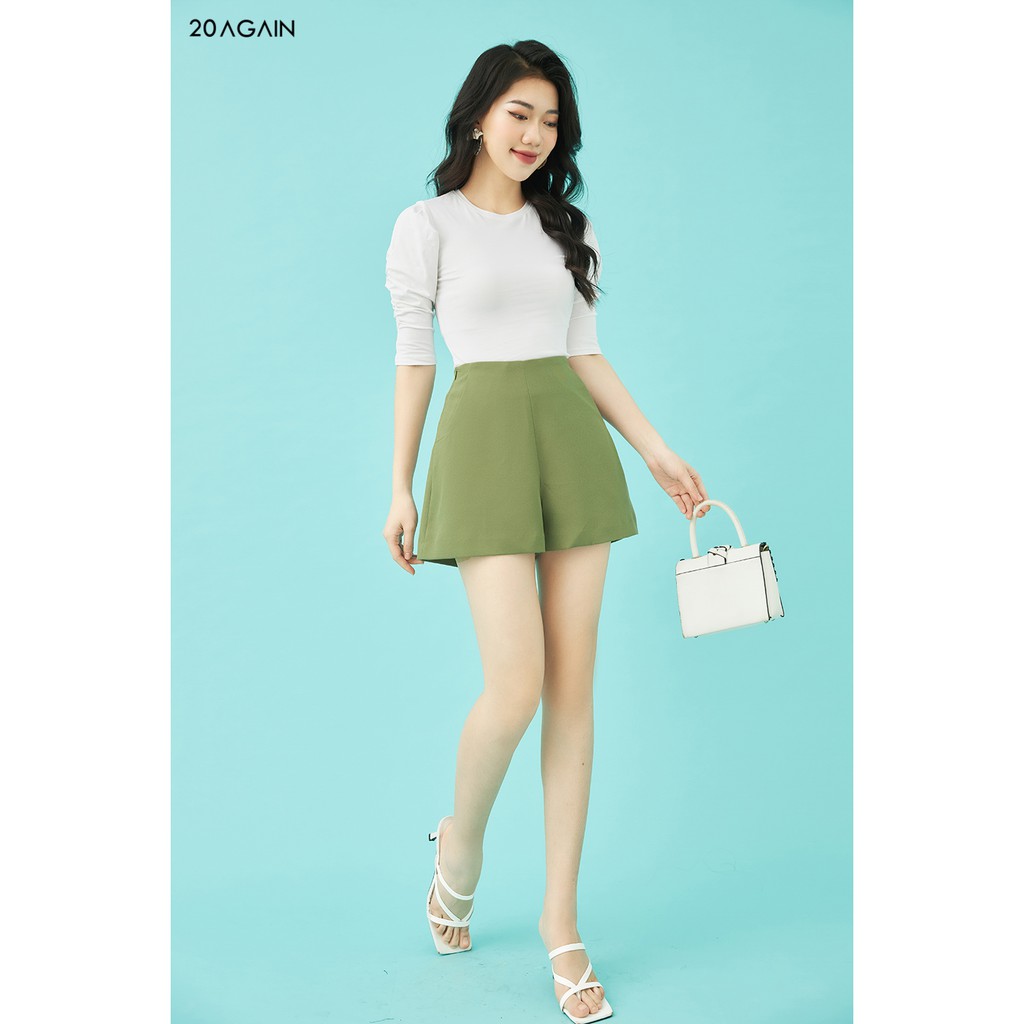 [Mã WABRAG99 giảm 10% đơn 99K] Quần Short Cạp Liền Khóa Sườn đơn giản, thoải mái 20AGAIN SVA1129 | BigBuy360 - bigbuy360.vn