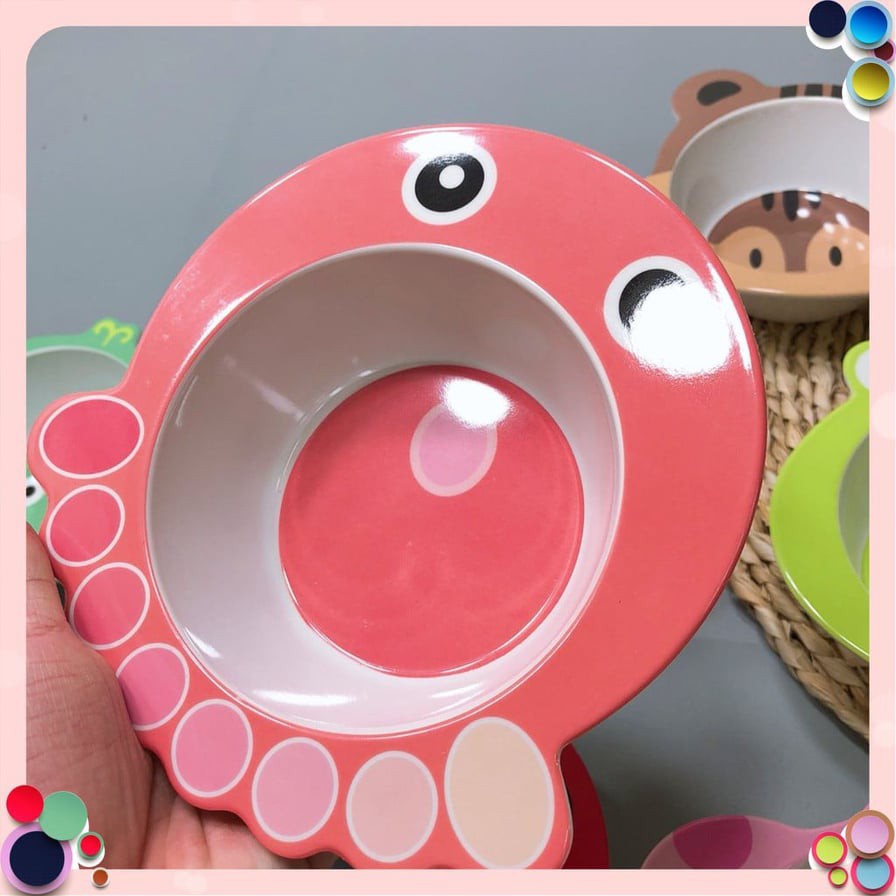 Chén bát ăn dặm hình con vật đáng yêu cho bé