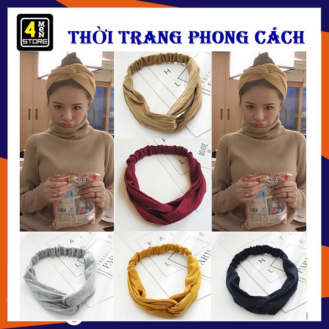 BĂNG ĐÔ TURBAN VẢI NHUNG HÀN QUỐC , Băng đô  vải vân mịn xinh xắn