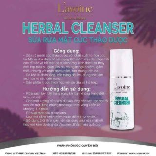 HERBAL CLEANSER (Sữa rửa mặt cúc thảo dược) L'AVOINE