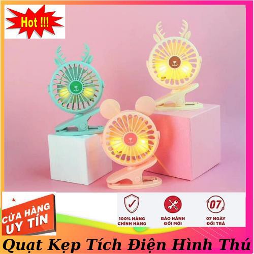 [HÀNG HOT]Quạt kẹp tích điện hình thú hạ nhiệt cực nhanh