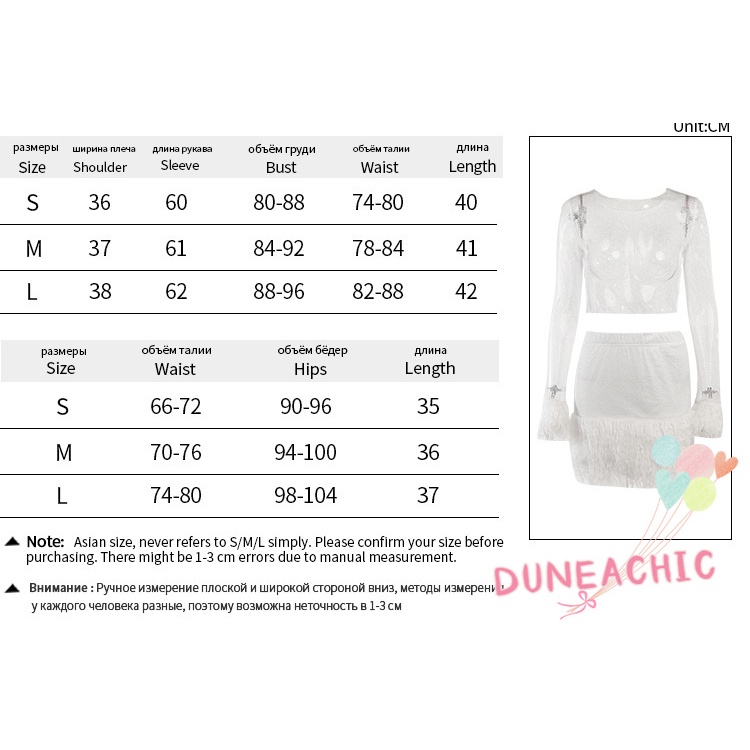 Bộ đồ DUNEA gồm áo tay dài cổ tròn phối chân váy tua rua lưng cao thời trang dành cho nữ