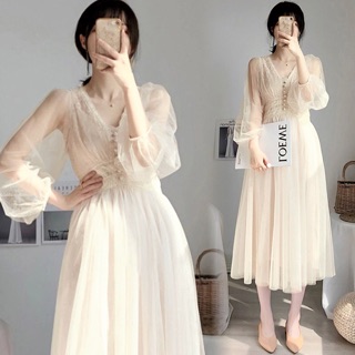 Đầm công chúa tay phồng