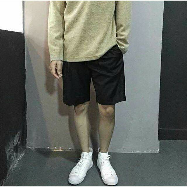 Short kaki trơn form unisex 2 màu (Ảnh thật)