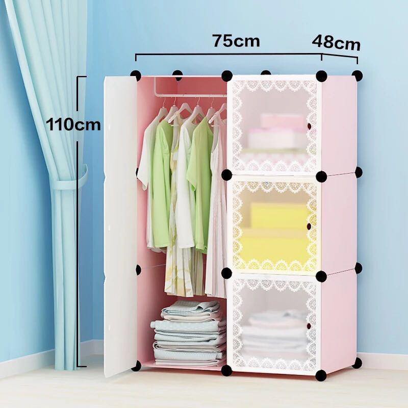 TỦ LẮP GHÉP 6 Ô DÀNH CHO NGƯỜI LỚN DÙNG TẶNG KÈM TREO ĐỒ