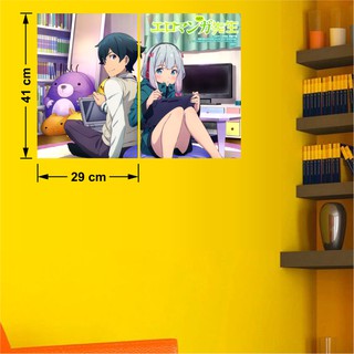 Combo 2 Tấm Poster Áp Phích Anime Eromanga Sensei - Tác Giả Đào Hoa - By AnimeX - Poster Dán Tường Dán Kính