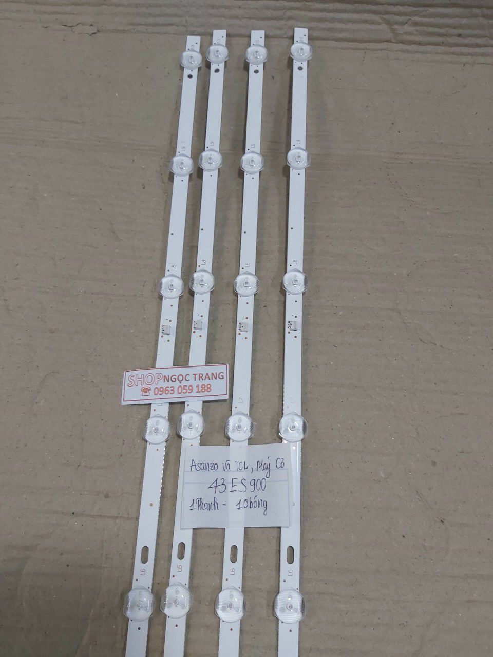 Thanh Led Tivi Asazoo 43 inch Và TCL 43 inch - giá 1 thanh dài 10 bóng - Linh kiện điện tử