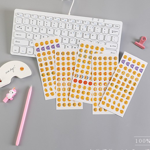 Sticker Emoji 660 hình - nhãn dán biểu tượng cảm xúc - set 12 tấm