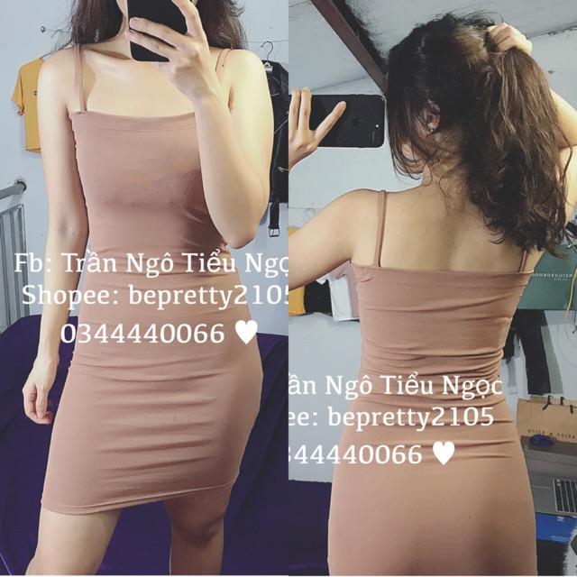 Đầm body 2 dây trơn borip | BigBuy360 - bigbuy360.vn