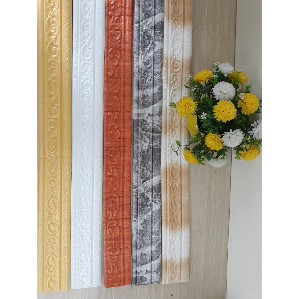 Phào Chỉ Xốp, Viền Xốp Dán Tường Dày 1cm, dài 2.25m rộng 8.5cm