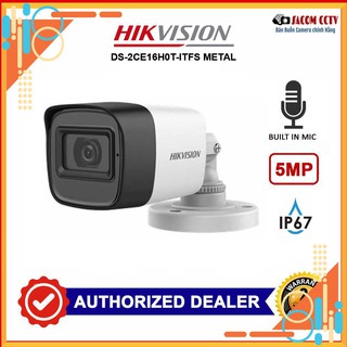 {Có Mic thu âm} Camera Hikvision chính hãng, dạng thân ống, hình ảnh 2K ( 5MP) , có tích hợp Mic thu âm