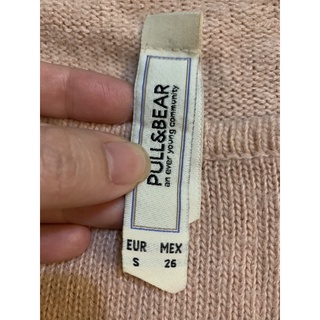 áo len pull & bear + chân váy buộc nơ hàng hàn