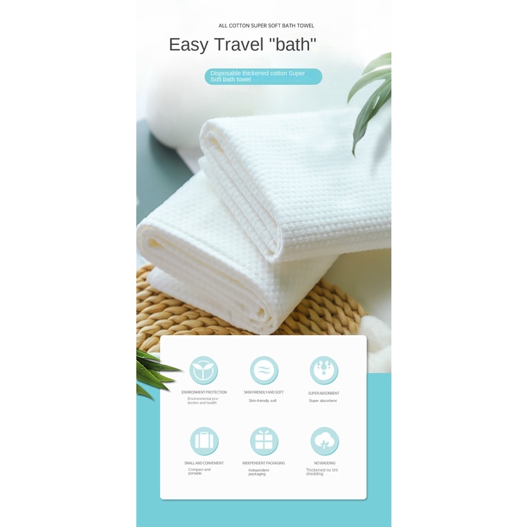 Khăn Tắm Cotton Dày Mềm Mại Dùng Một Lần Cho SPA/Salon