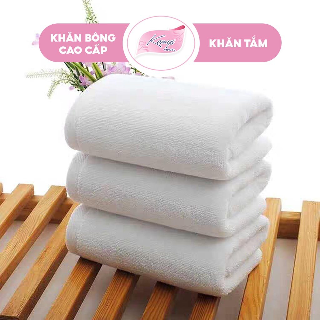 Khăn Lau Đầu Khách Sạn Siêu Dày Kamys Towel 35x80cm 100% Cotton Cao Cấp, Mềm Mại, Thấm Hút Tốt