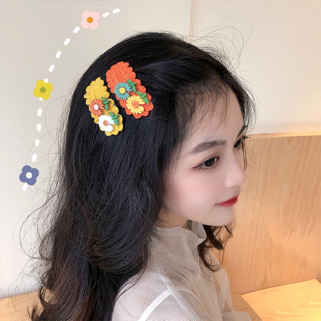 Kẹp tóc hình bông hoa cúc đáng yêu cho nữ