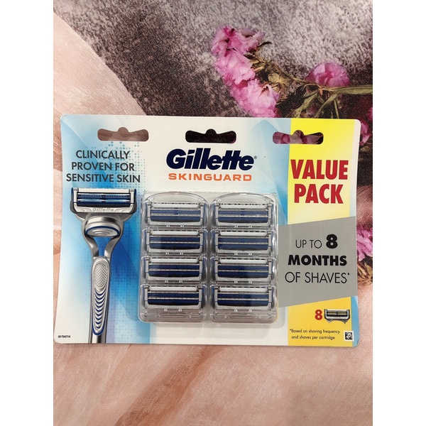 Hộp 8 Đầu Thay Dao Cạo Râu Gillette Fusion5 ProgLide/Fusion5/Mach3 Turbo/Mach3/Skinguard -Hàng Úc