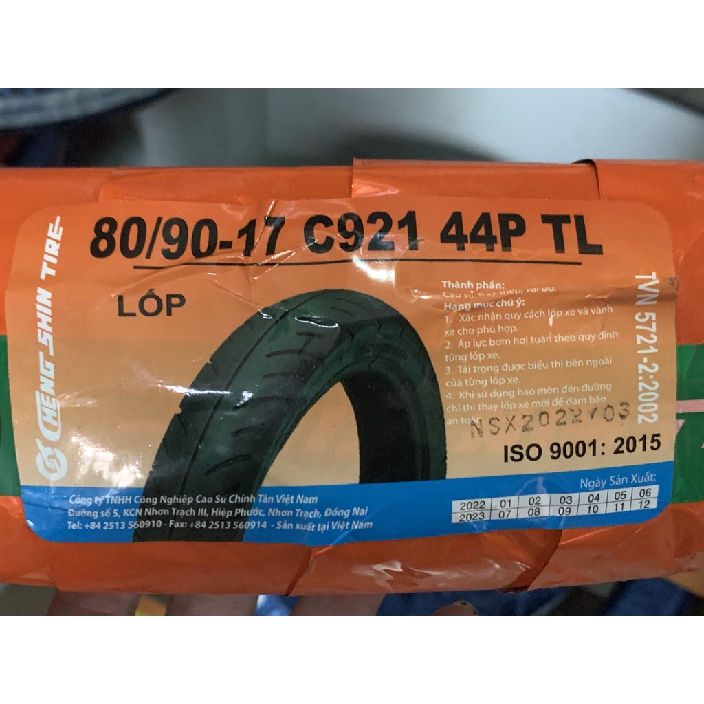 Vỏ Chengshin 70-80/90/17 Bánh Trước/Sau Exciter135, Raider, Sirius, Future125 - Không Ruột