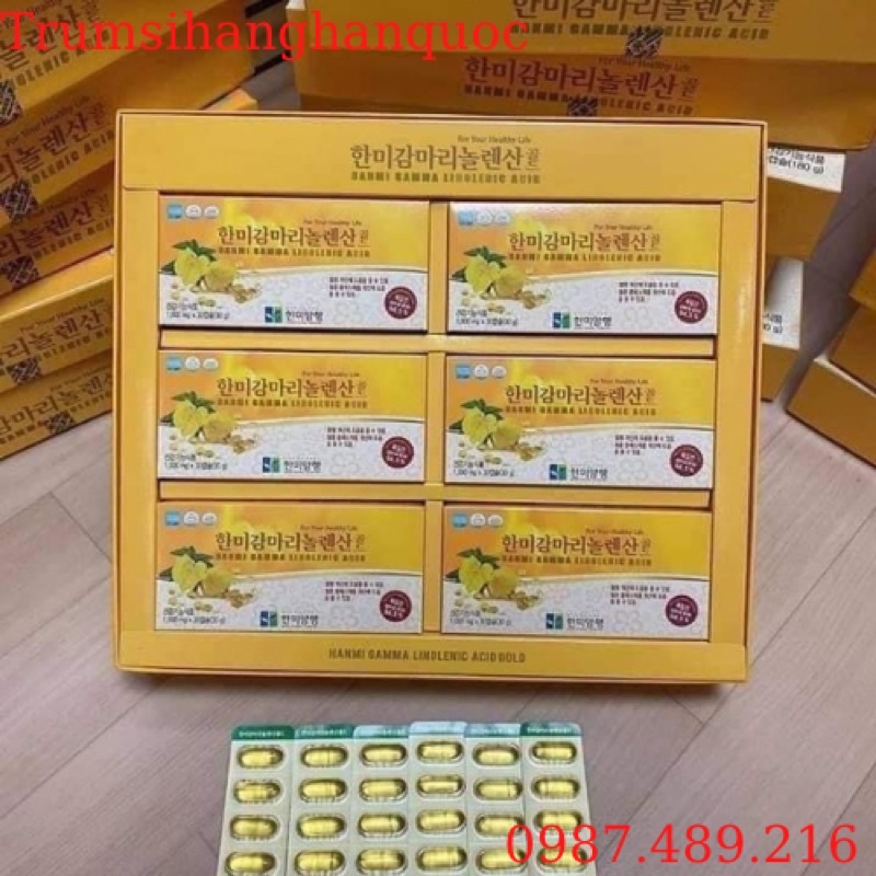 [DATE 2024] Tinh Dầu Hoa Anh Thảo Hanmi Gamma Linolenic Acid Hàn Quốc Cân Bằng Nội Tiết Tố [HỘP 180 VIÊN]
