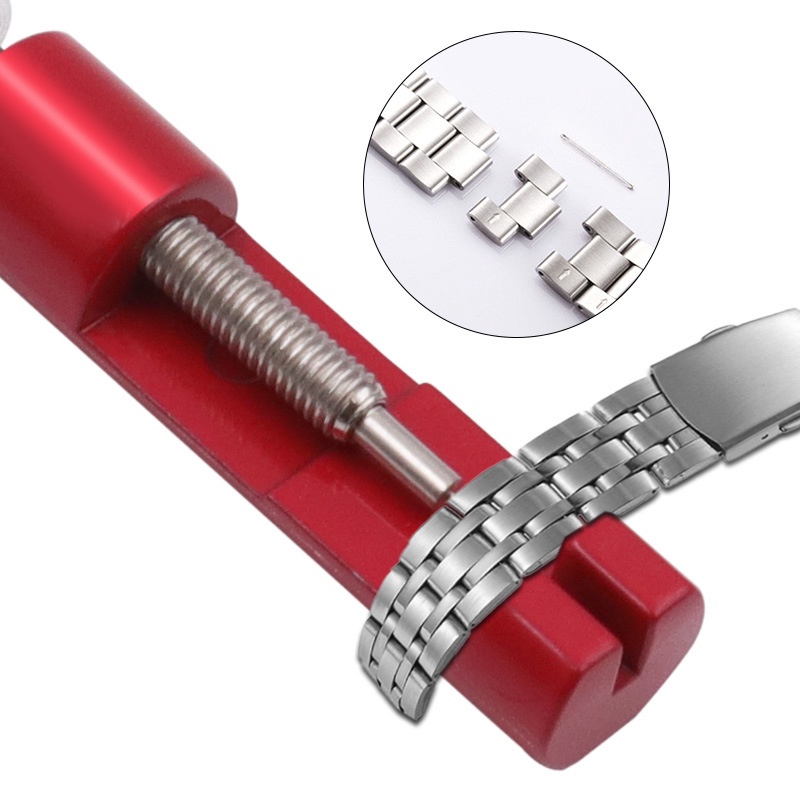 Bộ Dụng Cụ Tháo Mắt Dây Đồng Hồ Đeo Tay Bằng Kim Loại Kèm 3 Pin Thay Thế