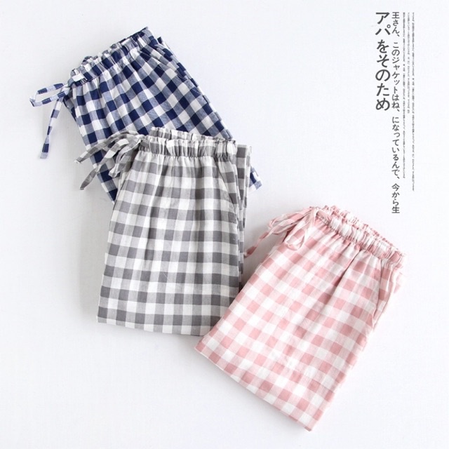 Quần dài nữ vải xô Nhật hồng ,đen xám và xanh, Quần pijama nữ ống suông mềm mại xịn xò rẻ đẹp