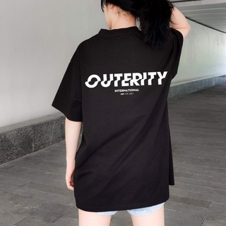 Áo thun unisexx signature outerity tee - black - màu đen