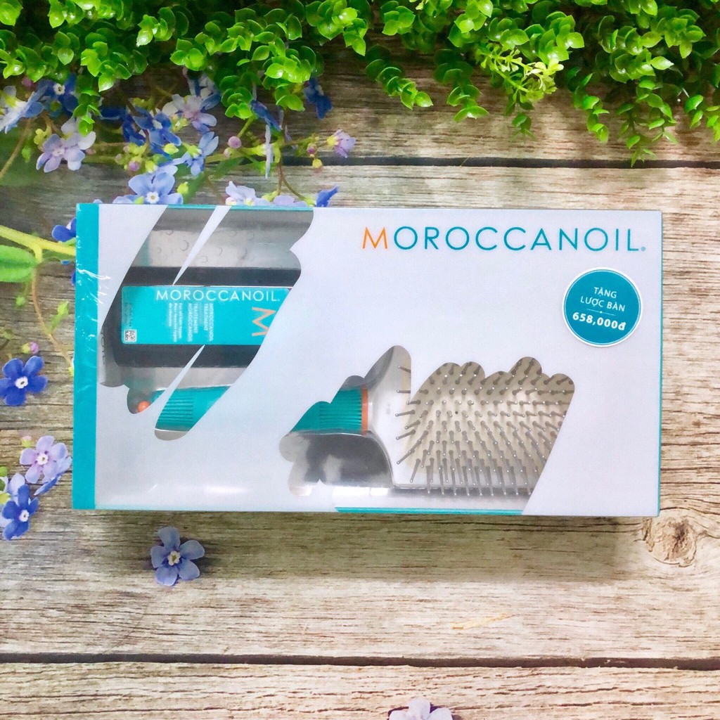 $$cam_kết_chính_hãng$$ ( The Hero Duo) SET lược chống rối  + Tinh dầu MOROCCANOIL TREATMENT 100ml