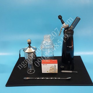 COMBO BÌNH XỊT KEM 500ML VÀ BỘ DỤNG CỤ PHA CHẾ 6 MÓN