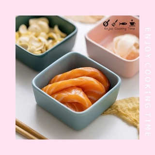 bát sứ gia vị đựng canh bát ăn dặm hình vuông