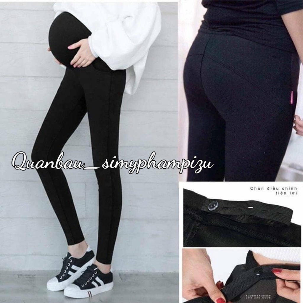 Quần Bầu Legging Nâng Vòng 3 , Chất Cottong Co Giãn 4 Chiều, Hàng Đẹp Qb189
