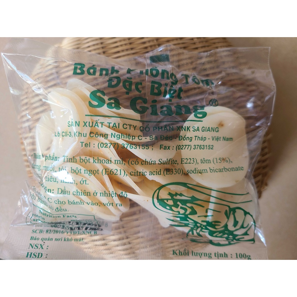Bánh phồng tôm Sa Giang 100g