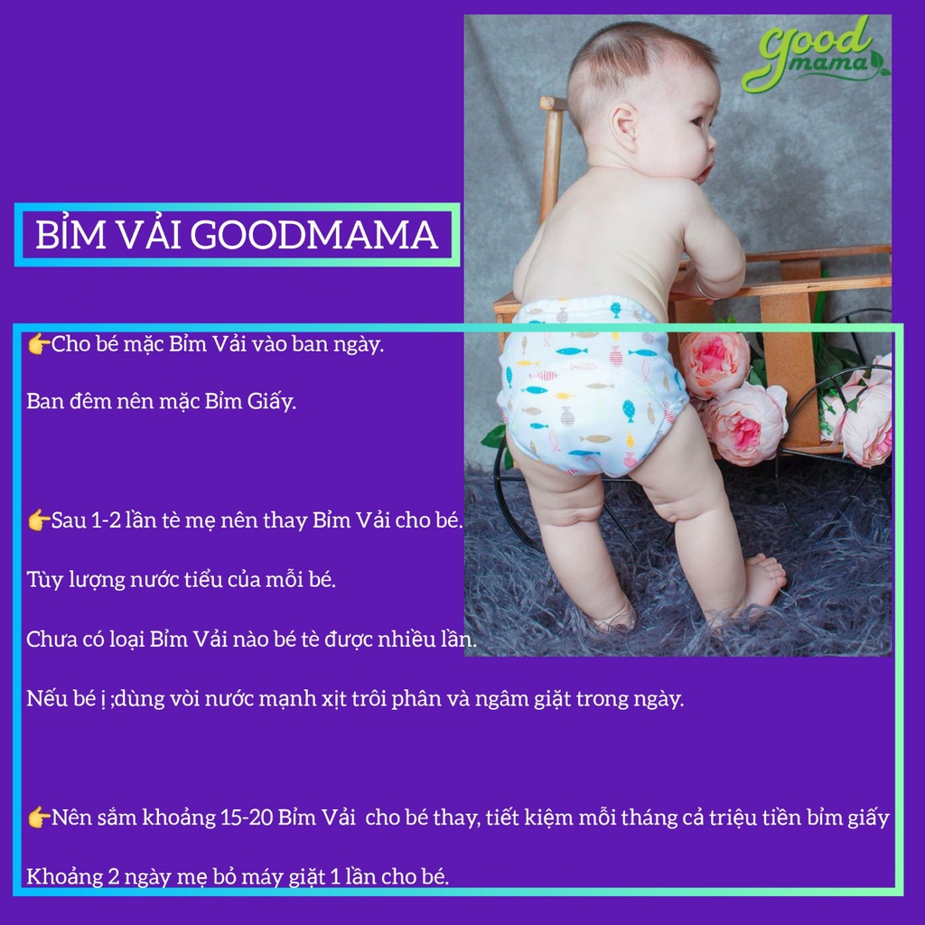 Quần Bỏ Bỉm Cho Bé Goodmama/Dorabe Chính Hãng, Bỉm Vải Cho Bé