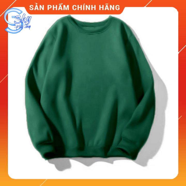 ÁO SWEATER TRƠN NAM NỮ UNISEX  FORM RỘNG, CHẤT NỈ BÔNG DÀY DẶN CAO CẤP
