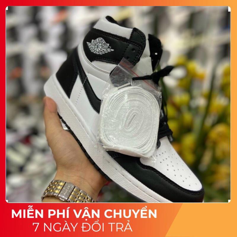 (Hàng sịn+tặng full bok phụ kiện+vớ+quà)Giày sneakers panda đen cổ cao nam nữ BZ 811