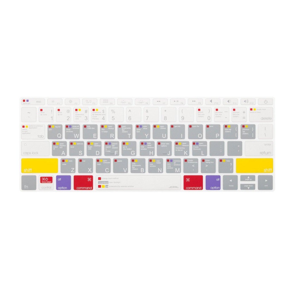 Phủ phím cao cấp JCPAL Shortcut cho Macbook 12/13/15