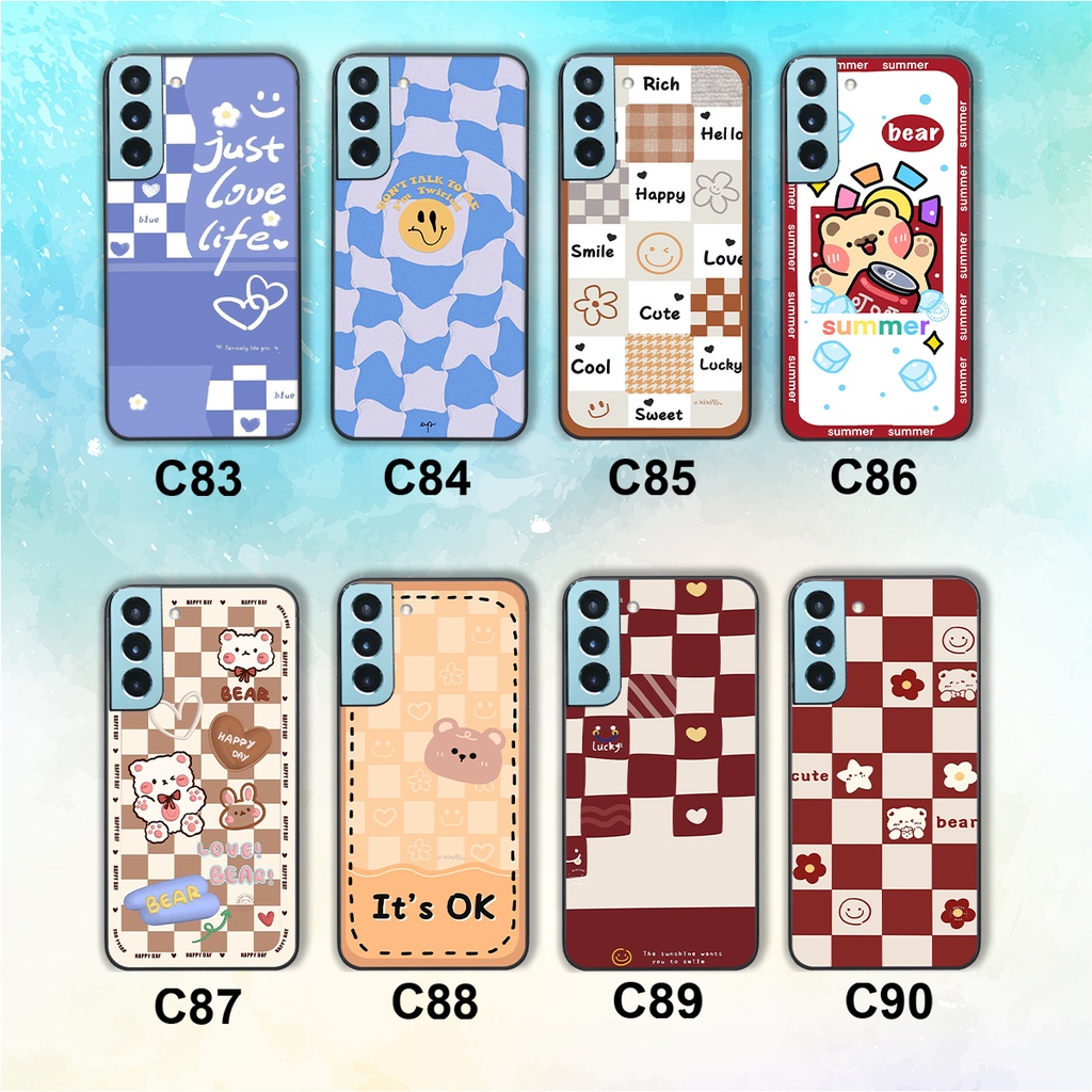 Ốp lưng Samsung S22 5g - Samsung S22 PLUS 5G (S22+ 5G) - Samsung S22 Ultra 5g-Samsung S21 FE trái tim bo viền gấu cute