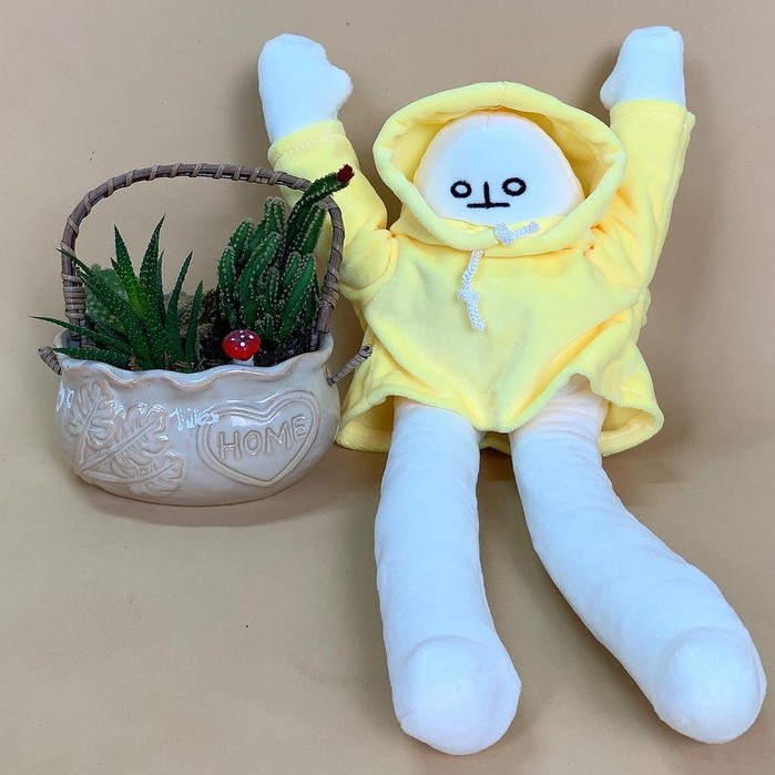 Người Chuối Gấu Nhồi Bông Trầm Cảm-Banana Man Bông Cô Đơn Tạo Nhiều Kiểu Dáng