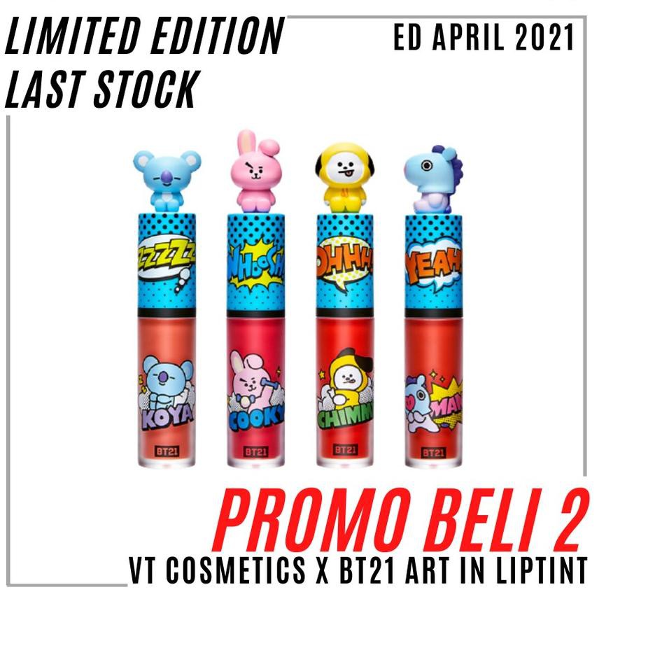 (Hàng Mới Về) Bộ 2 Son Môi Vt X Bt21 Art In Liptint Ed April 2021 ''