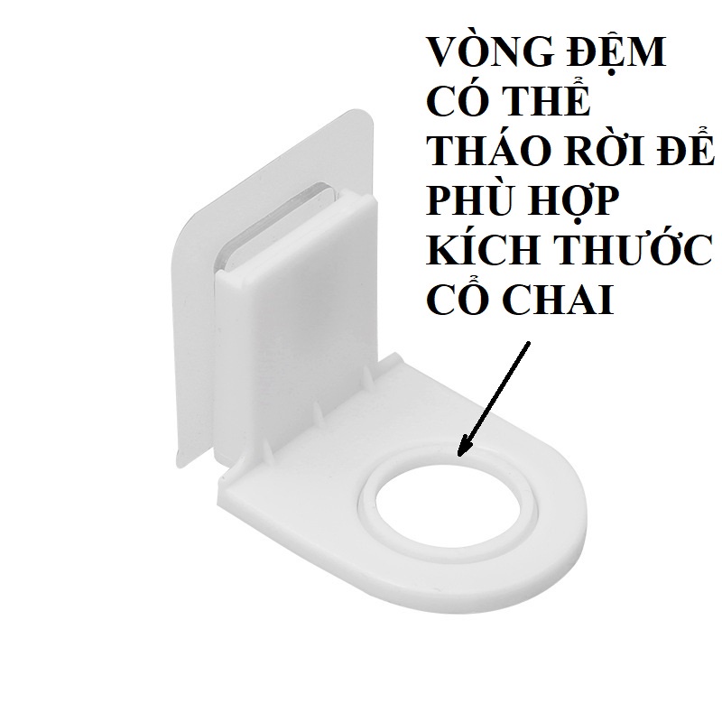 Móc treo chai sữa tắm- móc dán tường treo chai dầu gội