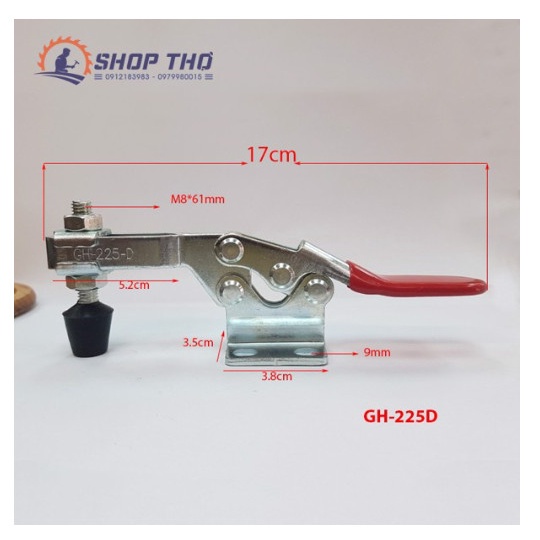 Sập vuông góc GH-225D sắt mạ  và inox 304